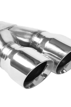 While Supplies Last MagnaFlow Double Wall 3in Dual Round Polished Tip 2.25in Inlet