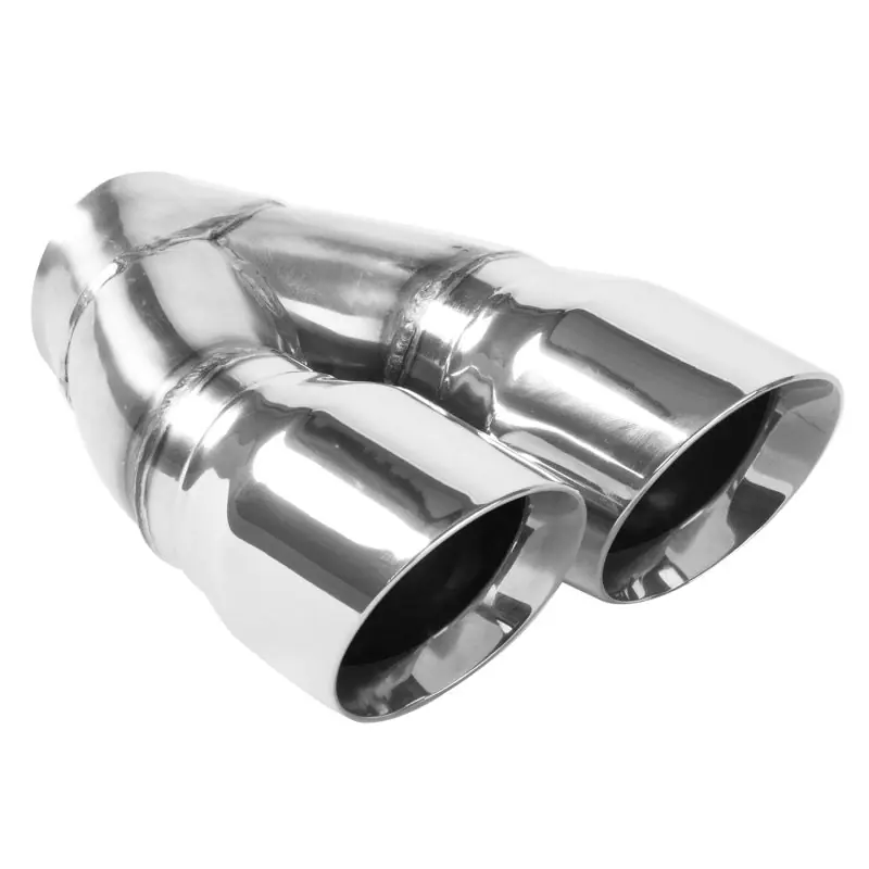 While Supplies Last MagnaFlow Double Wall 3in Dual Round Polished Tip 2.25in Inlet