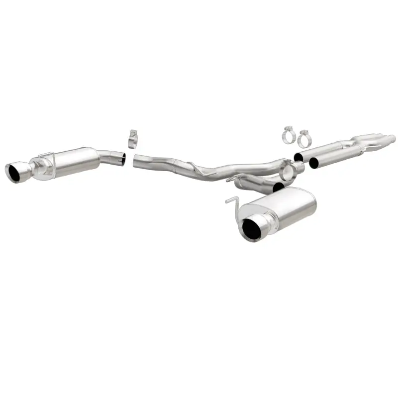 MagnaFlow Cat Back, SS, 3in, Street, Dual Split Polished 4.5in Tips 2015 Ford Mustang GT V8 5.0L Grab Now