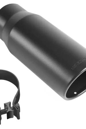 MagnaFlow Tip Stainless Black Coated Single Wall Round Single Outlet 5in Dia 3.5in Inlet 14.5in L Flash Sale