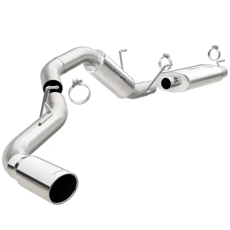Authentic MagnaFlow Cat-Back, SS, 4in, Single Pass Side Rear Exit 5in Tip 14-15 Ram 2500 6.4L V8 CC LB/MC SB