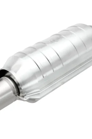 Express Delivery MagnaFlow Conv Univ 2.25in Inlet/Outlet Center/Center Round 11in Body L x 5.125in W x 15in Overall L