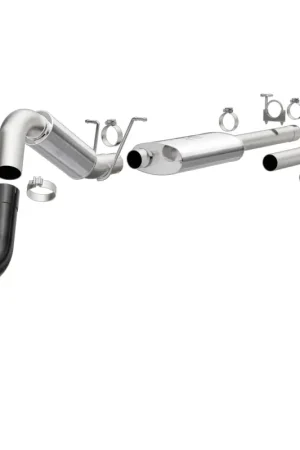 Budget MagnaFlow 11-19 GM 2500/3500 6.0L 4in Single Passenger Side Rear Exit Cat-Back Exhaust w/Black Tips