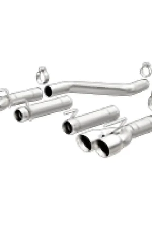 Certified MagnaFlow Axle-Back, SS, 3in, Quad Split Rear 3.5 Tips 2015 Dodge Challenger incl SRT Hellcat