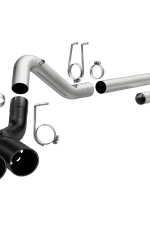 MagnaFlow 08-18 Ford F-250/F-350/F-450 4.6L/6.7 DPF-Back Black 4in Dual Single Rear Exit Low Price