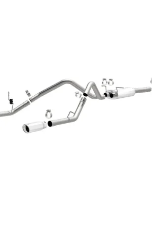 Express Delivery Magnaflow 14 Chevy Silverado V8 5.3L CC/EC Cab Dual Split Rear Exit Stainless Cat Back Perf Exhaust