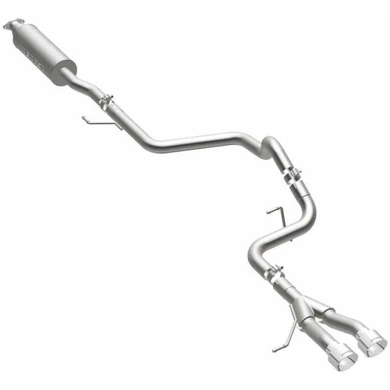 Discount MagnaFlow 13 Hyundai Veloster 1.6L Turbo Dual Center Rear Exit Stainless Cat Back Perf Exhaust