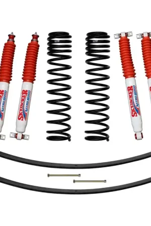 Premium Skyjacker 84-01 XJ 3in FR D-Rate Long Travel Coil Suspension Kit w/RR Add A Leafs/Nitro 8000 Shocks