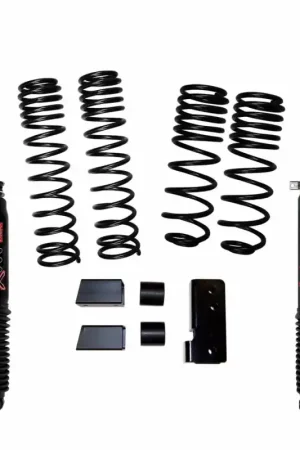Luxury Skyjacker 2007-2018 Jeep Wrangler JK 2 Door 4WD Long Travel 2in-2.5in Lift Kit w/Black Max Shocks