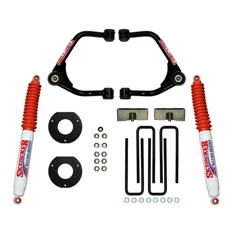 Modern Skyjacker Suspension 3.5in Lift Kit Rear Nitro 8000 Shocks 19-21 GMC Sierra 1500(Crew Cab Short Bed)