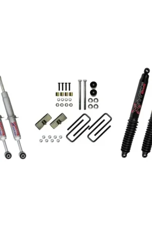 Final Sale Skyjacker 3in Performance Struts & Rear Blocks U-bolts w/ Black MAX Shocks