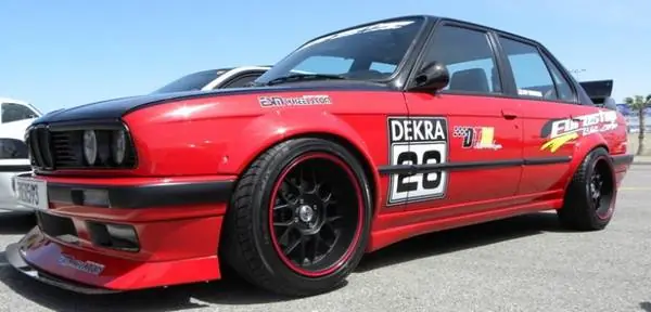 BMW 3 Series DTM Fiberwerkz Rivet On Style Fender Flares - E30-RIVET-ON Same Day Shipping