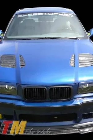 Mega Sale BMW 3 Series 2DR DTM Fiberwerkz GTR Vented Style Hood - FRP - E36-GTR-VENT