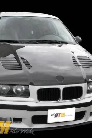 Certified BMW 3 Series 4DR DTM Fiberwerkz GTR Vented Style Hood- CFRP - E36-GTR-VENT