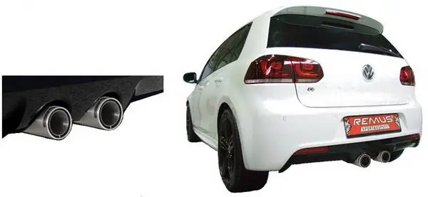 Volkswagen Golf Remus Cat-Back Exhaust System with Front Silencer - 956010-0300 Premium