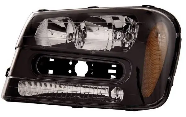 Warranty Included Chevrolet Trail Blazer Anzo Headlights - Black with Amber Reflectors - 111072