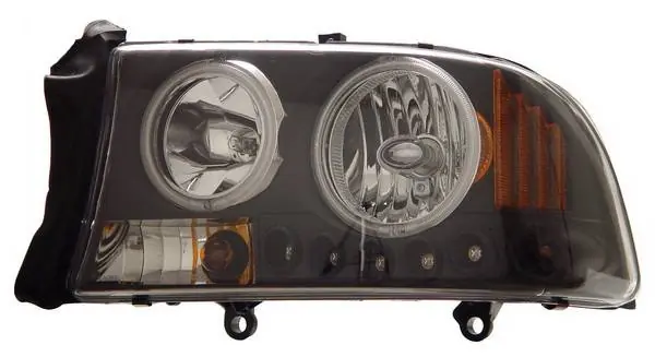 Dodge Dakota Anzo Headlights - Crystal Clear Black with Amber Reflectors - 1PC - 111085 Price Cut