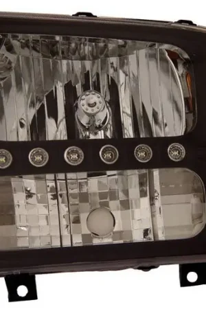 Ford Superduty Anzo Headlights - Black & Amber - 1PC - 111106 Worldwide Shipping