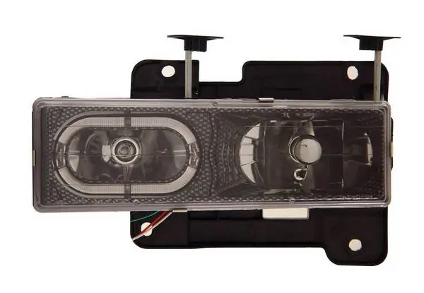 Weekend Sale GMC Jimmy Anzo Headlights - Crystal with Halo Carbon Fiber - 111005