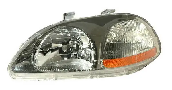 Honda Civic Anzo Headlights - Crystal & Gun Metal & Amber Reflector - 121248 While Supplies Last