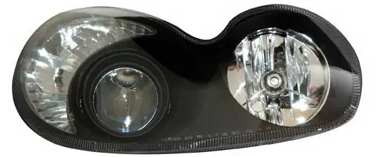 Exclusive Hyundai Sonata Anzo Headlights - Black & Clear with Amber Corners - 121231