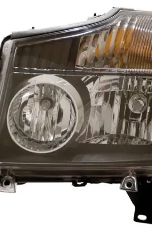 Nissan Titan Anzo Headlights - Black with Amber Reflectors - 111069 Crafted