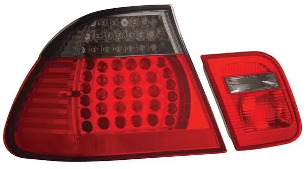 Authentic BMW 3 Series 4DR Anzo LED Taillights - Red & Smoke - 4PC - 321126