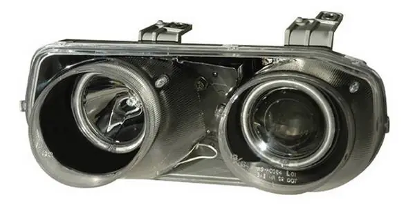 High Quality Acura Integra Anzo Projector Headlights - Halo Black & Clear & Amber - CCFL - 121255