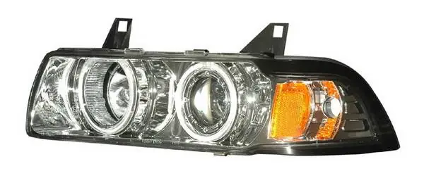 BMW 3 Series 2DR Anzo Projector Headlights - G2 Halo Chrome & Clear with Amber - 1PC - 121264 No Minimum Order