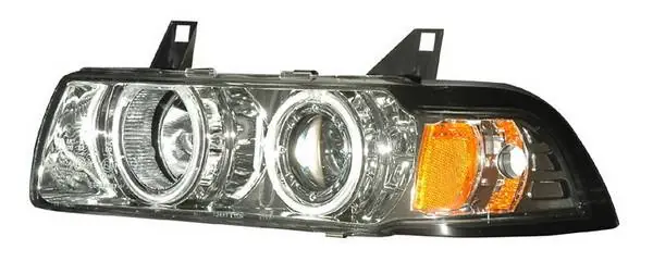 Affordable BMW 3 Series 4DR Anzo Projector Headlights - G2 Halo Chrome & Clear with Amber - 1PC - 121266