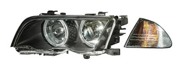 Free Shipping BMW 3 Series 4DR Anzo Projector Headlights - Halo Black & Clear & Amber- CCFL - 121261