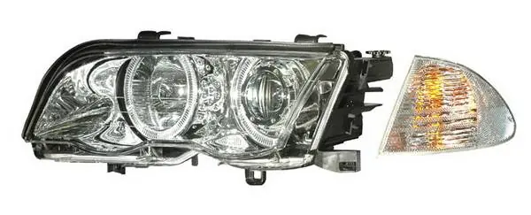 Holiday Sale BMW 3 Series 4DR Anzo Projector Headlights - Halo Chrome & Clear Amber- CCFL - 121260
