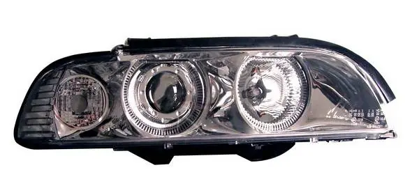 BMW 5 Series Anzo Projector Headlights - Chrome & Clear with Halos - 121018 Fresh Stock