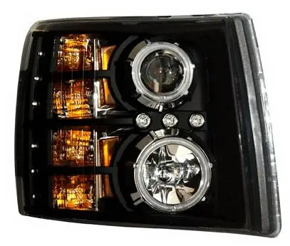 Chevrolet Silverado Anzo Projector Headlights - Black & Clear with Halos - 111107 Best Seller