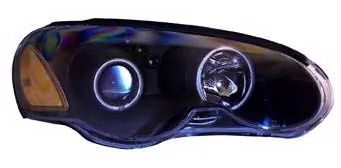 Buy Direct Chrysler Sebring 2DR Anzo Projector Headlights - Black & Clear with Halos - 121230