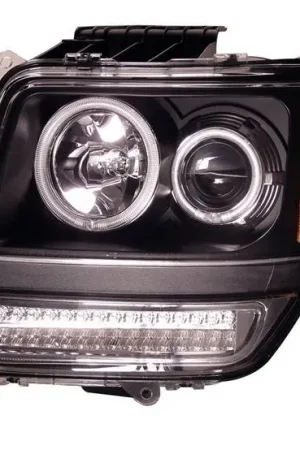 Time-Limited Dodge Nitro Anzo Projector Headlights - G2 Halo Black & Clear Amber- CCFL - 111145