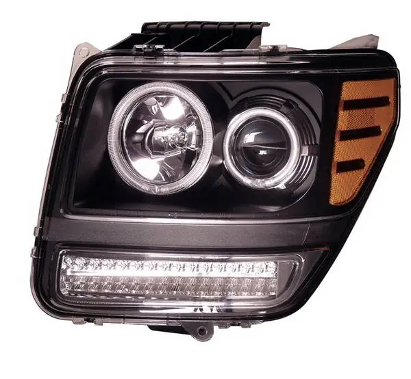 Time-Limited Dodge Nitro Anzo Projector Headlights - G2 Halo Black & Clear Amber- CCFL - 111145