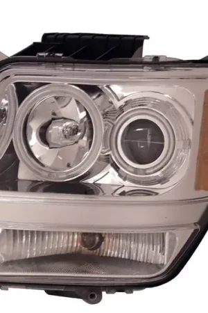 Original Dodge Nitro Anzo Projector Headlights - Halo Chrome & Clear Amber- CCFL - 111139