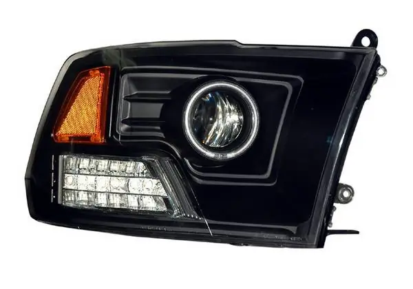 Dodge Ram Anzo Projector Headlights - Halo Black & Clear & Amber - CCFL - 111159 Fast Shipping