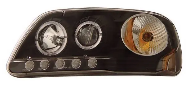 Popular Ford F150 Anzo Projector Headlights - with LED Halo - Black - 1PC - 111031