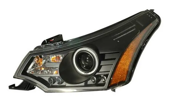 Top Rated Ford Focus Anzo Projector Headlights - Black & Clear with Amber Reflectors - 121272