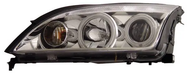 Free Returns Ford Focus Anzo Projector Headlights - with Halo - Chrome & Clear with Amber Reflectors - CCFL - 121168