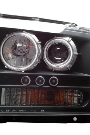 Buy Online Ford Superduty Anzo Projector Headlights - Black with Halos - CCFL - 111117