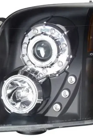 Limited Offer GMC Yukon Anzo Projector Headlights - Halo Black & Clear & Amber - CCFL - 111148