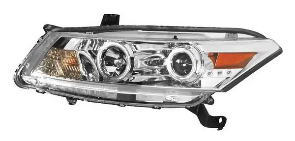 Genuine Honda Accord 2DR Anzo Projector Headlights - Halo Chrome & Clear Amber- CCFL - 121249