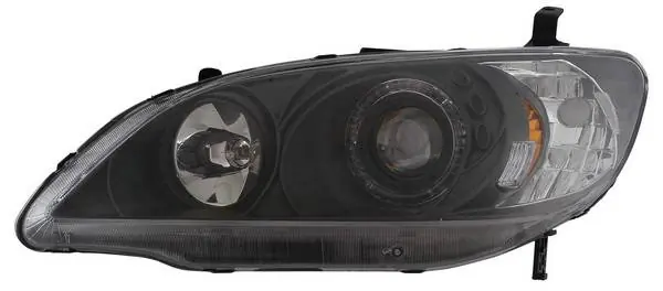Honda Civic 2DR & 4DR Anzo Projector Headlights - with Halo Black - 121059 Modern