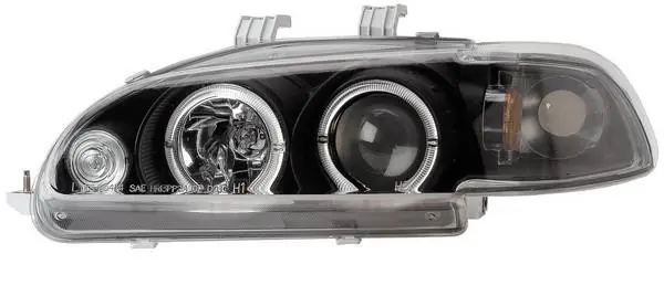 Time-Limited Honda Civic 2DR Anzo Projector Headlights - with Halo Black - 1PC - 121063