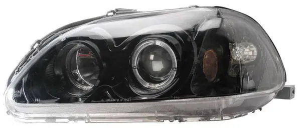 Limited Offer Honda Civic Anzo Projector Headlights - with Halo Black - 121068