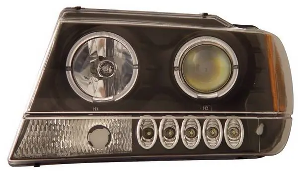 Fan Favorite Jeep Grand Cherokee Anzo Projector Headlights - with Halo Black - 111043