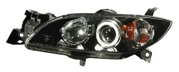 Mazda 3 4DR Anzo Projector Headlights - Halo Black & Clear & Amber- CCFL - 121228 Handmade